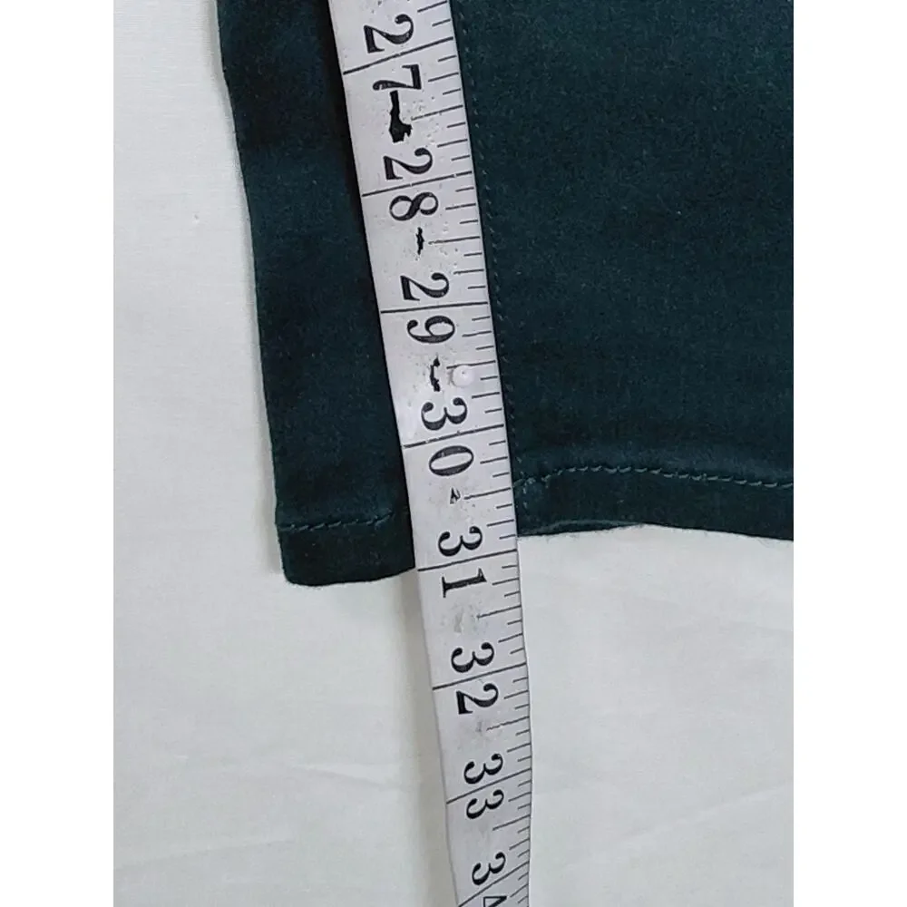 Maurices Embroidery Dark Green Stretch Skinny Jeans Denim Women Size M